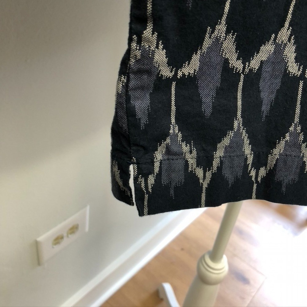 Pure Jill Top Womens Small Gray Geometric Artsy Short Sleeve Office Teacher - Picture 3 of 9